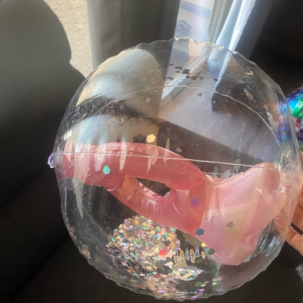 Pink Ring Inflatable Party Balloon - Picture 3 of 6